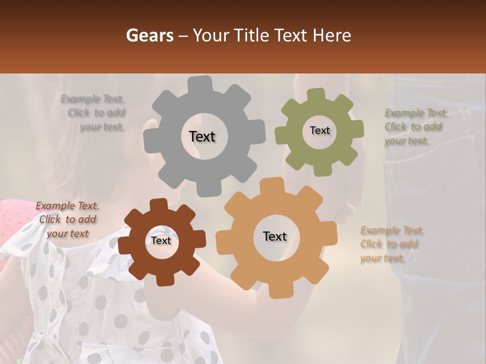 A Little Girl Holding The Hand Of A Man PowerPoint Template