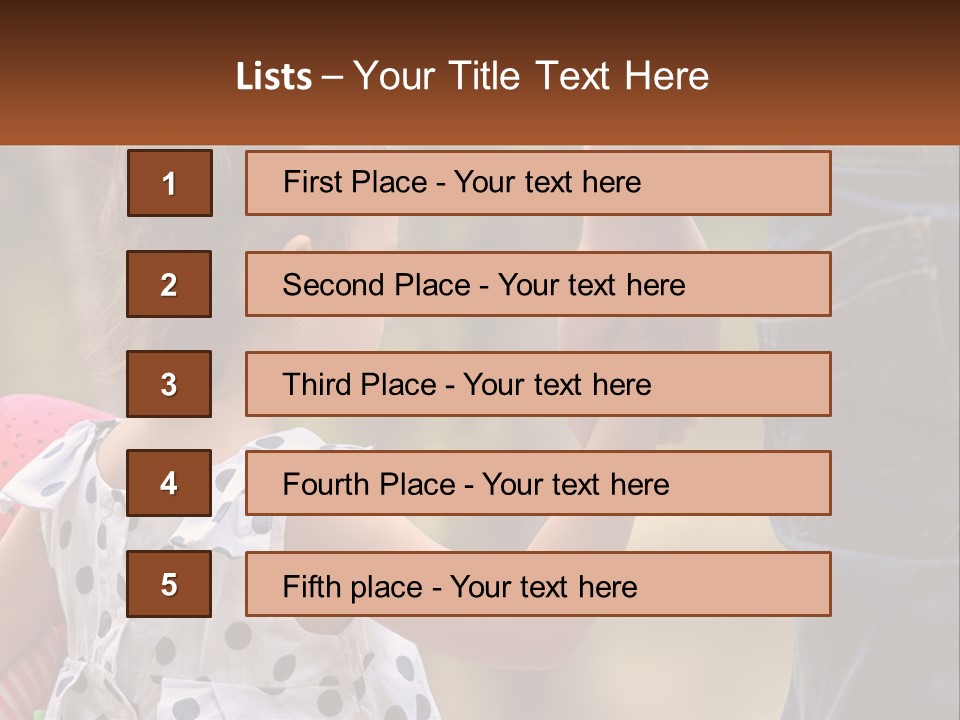 A Little Girl Holding The Hand Of A Man PowerPoint Template