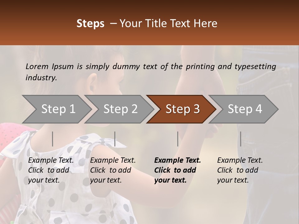 A Little Girl Holding The Hand Of A Man PowerPoint Template