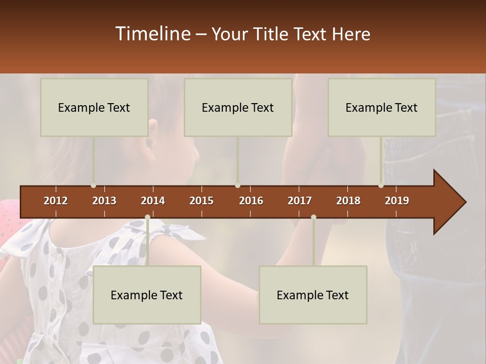 A Little Girl Holding The Hand Of A Man PowerPoint Template