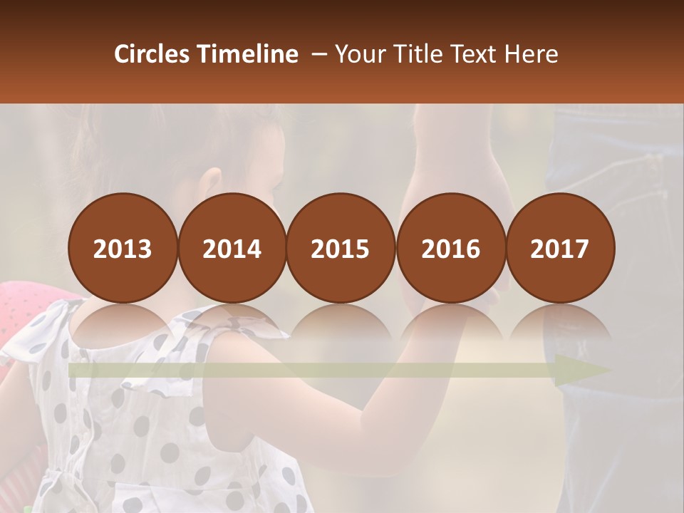 A Little Girl Holding The Hand Of A Man PowerPoint Template