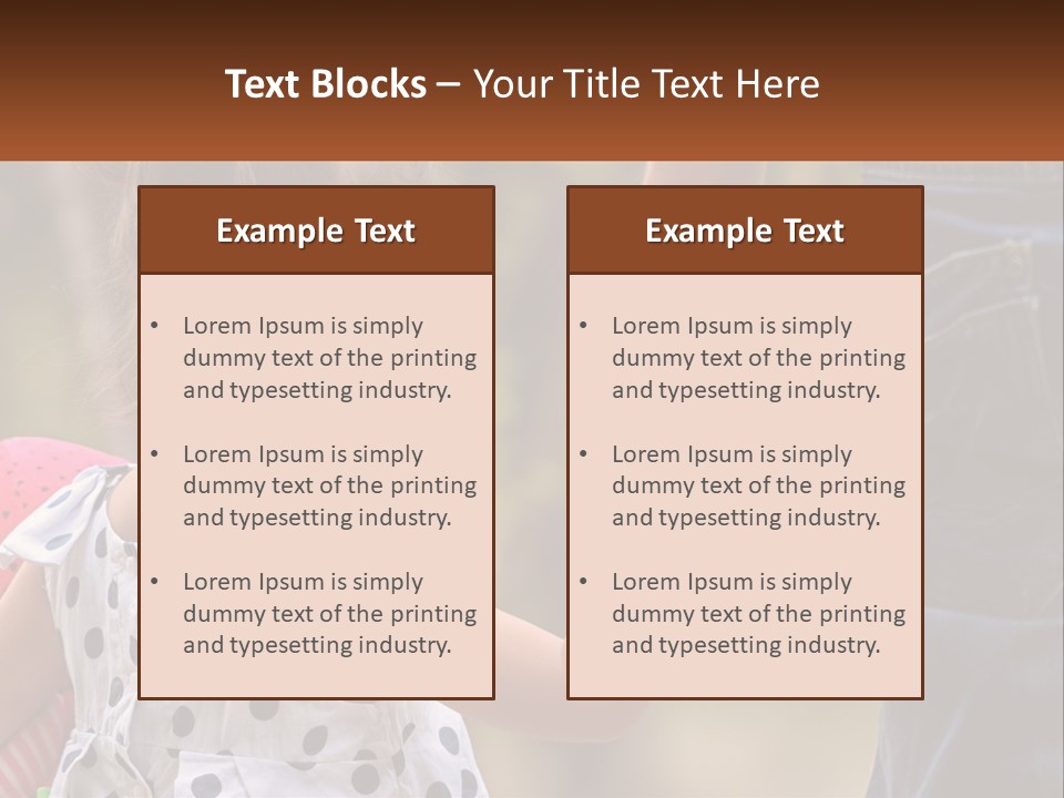 A Little Girl Holding The Hand Of A Man PowerPoint Template