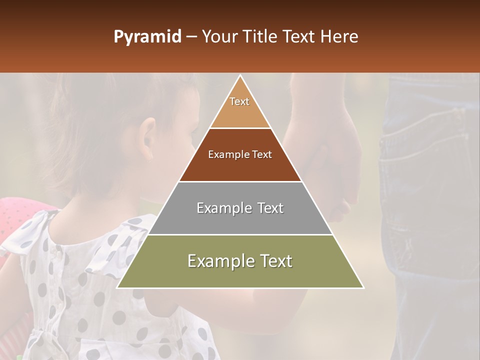 A Little Girl Holding The Hand Of A Man PowerPoint Template