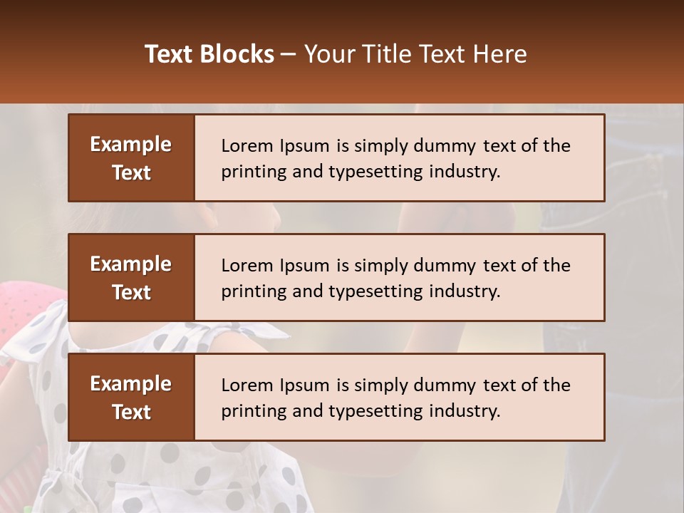 A Little Girl Holding The Hand Of A Man PowerPoint Template