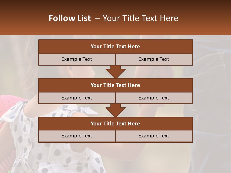 A Little Girl Holding The Hand Of A Man PowerPoint Template