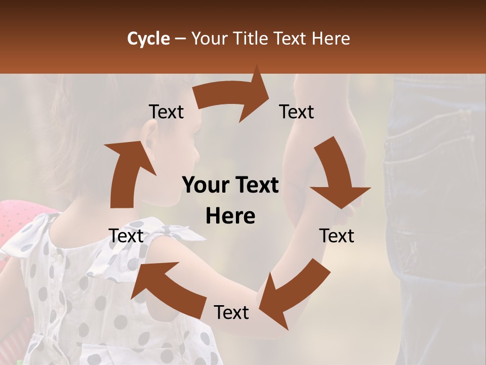 A Little Girl Holding The Hand Of A Man PowerPoint Template