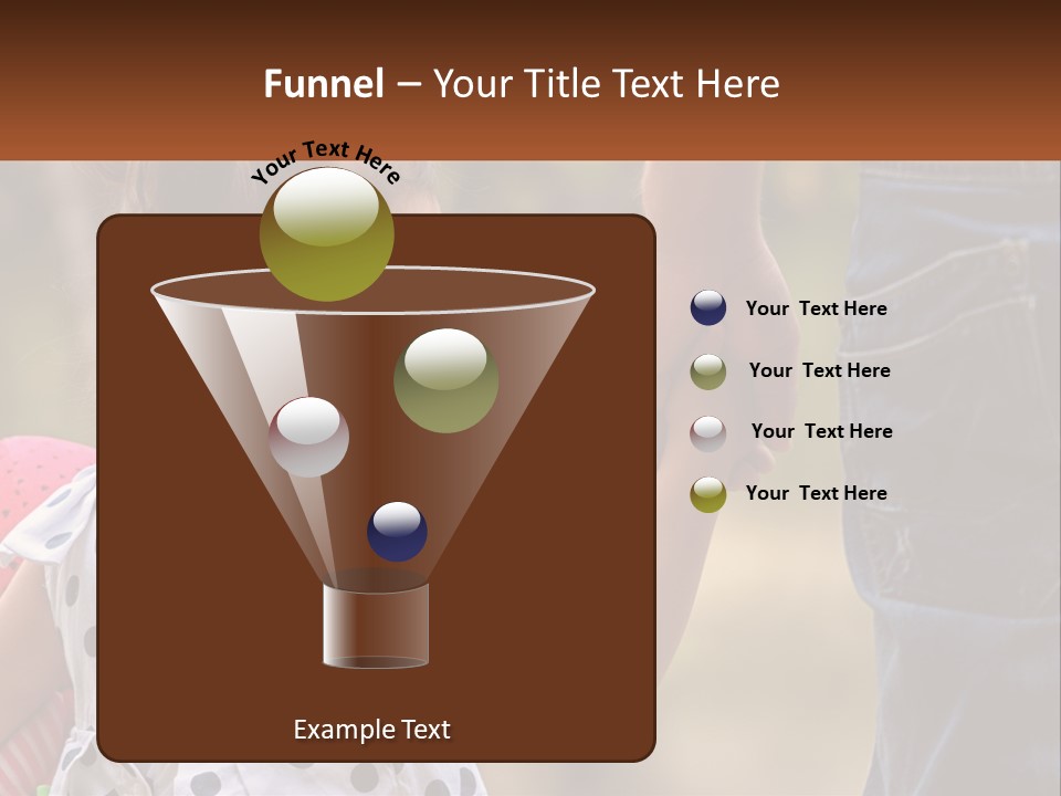 A Little Girl Holding The Hand Of A Man PowerPoint Template