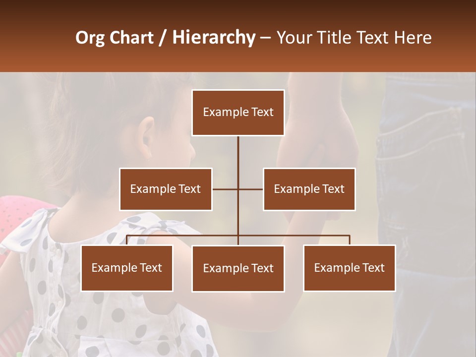 A Little Girl Holding The Hand Of A Man PowerPoint Template