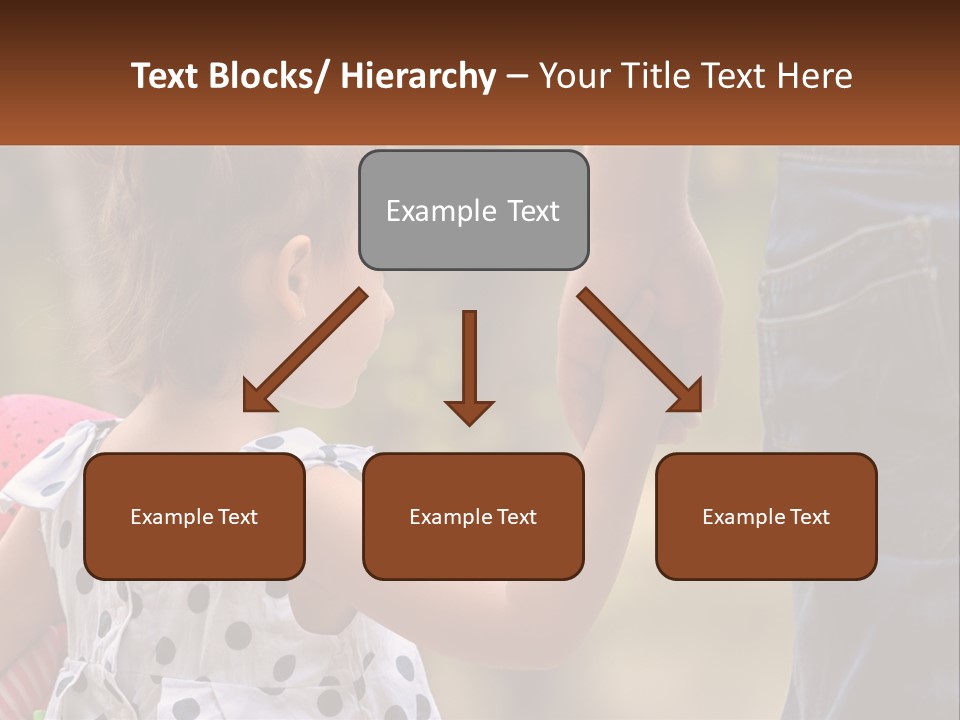 A Little Girl Holding The Hand Of A Man PowerPoint Template