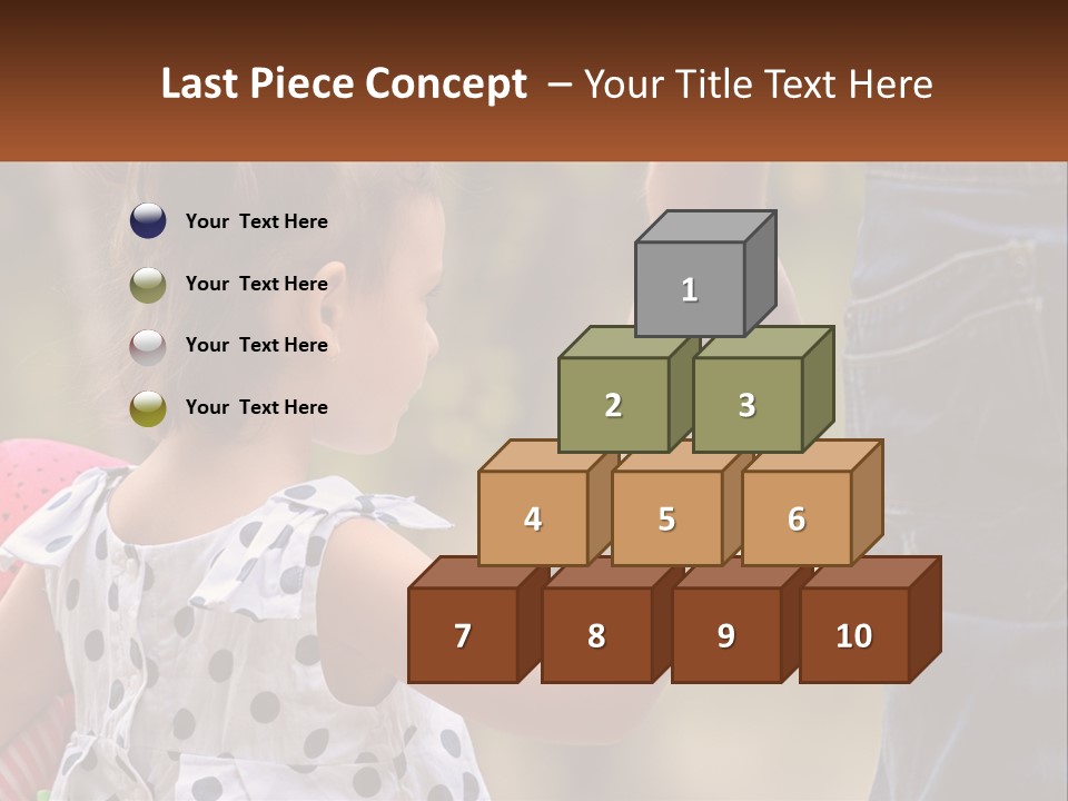 A Little Girl Holding The Hand Of A Man PowerPoint Template