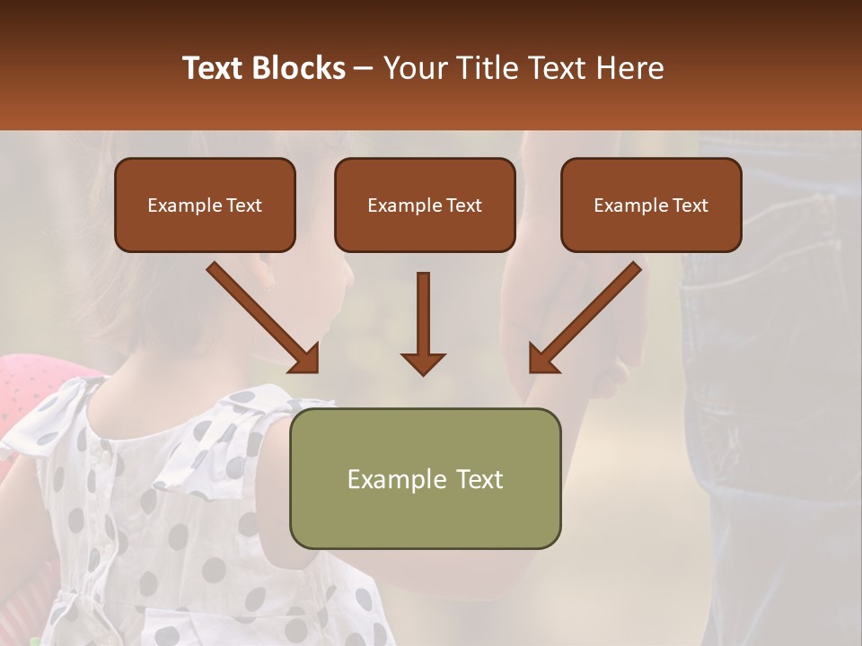 A Little Girl Holding The Hand Of A Man PowerPoint Template