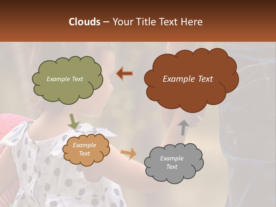 A Little Girl Holding The Hand Of A Man PowerPoint Template