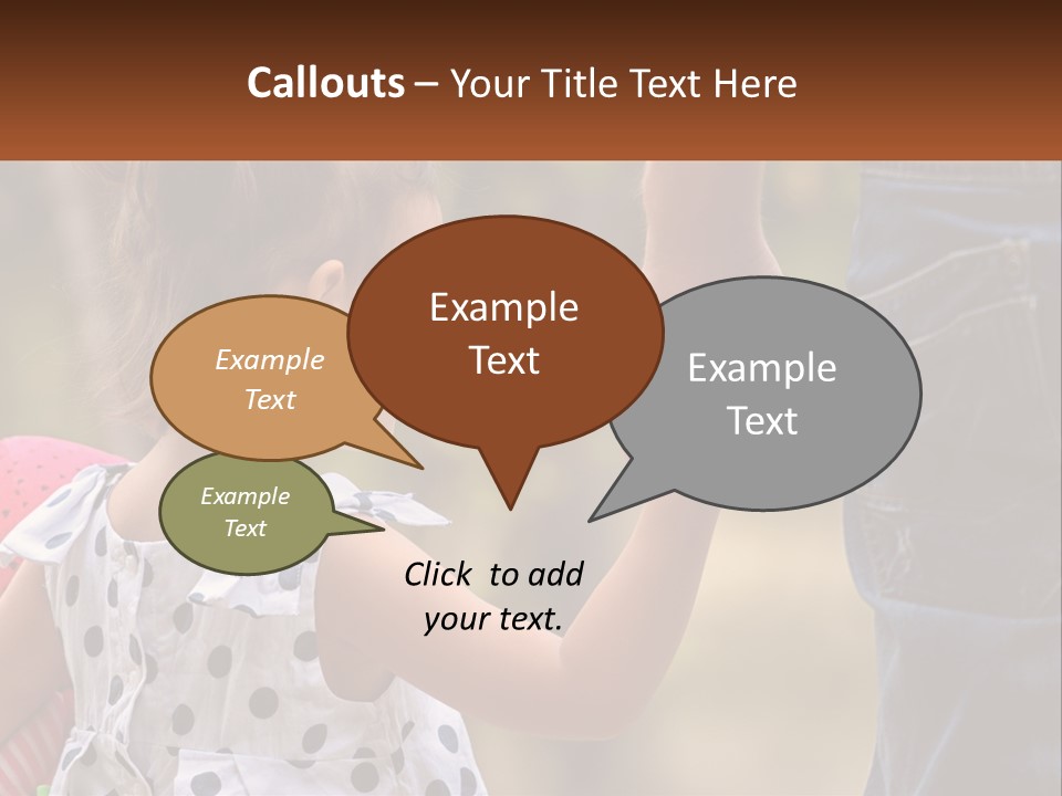 A Little Girl Holding The Hand Of A Man PowerPoint Template