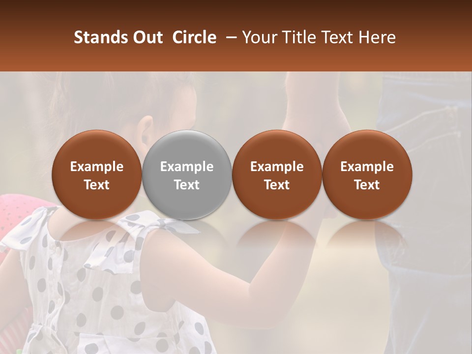 A Little Girl Holding The Hand Of A Man PowerPoint Template