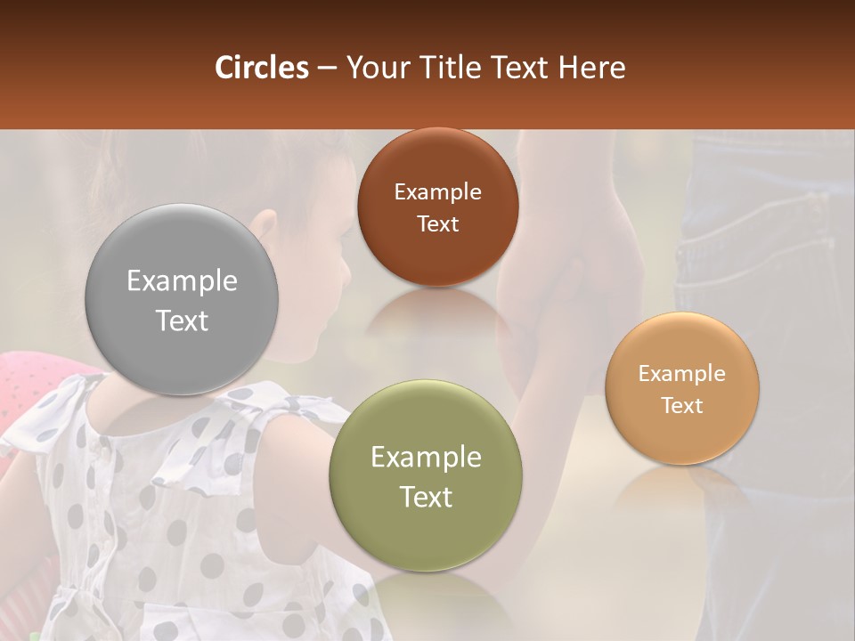 A Little Girl Holding The Hand Of A Man PowerPoint Template