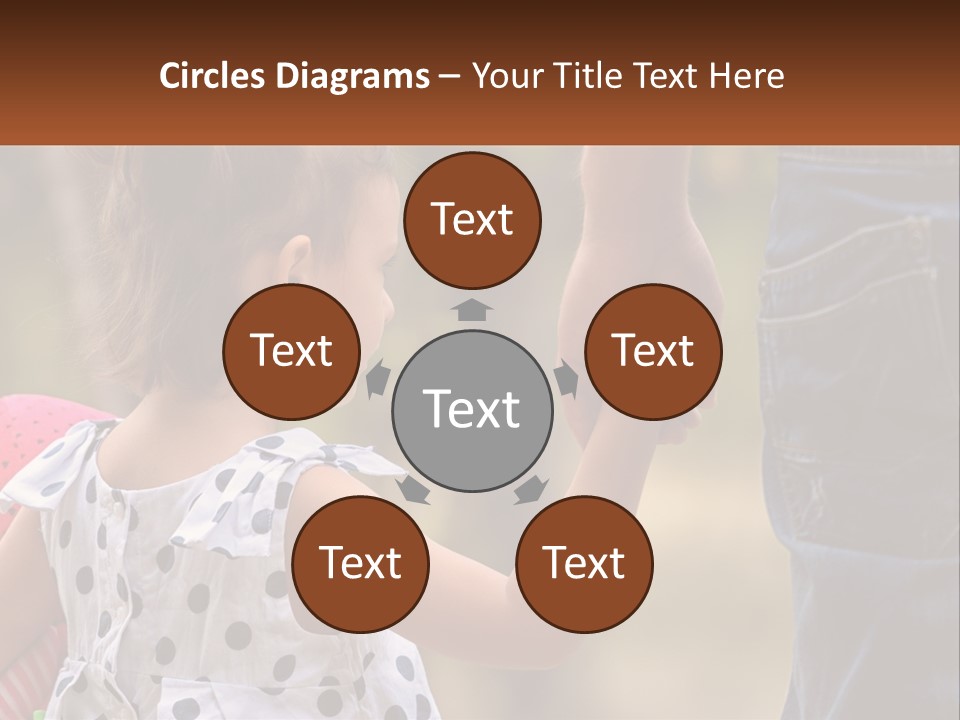 A Little Girl Holding The Hand Of A Man PowerPoint Template