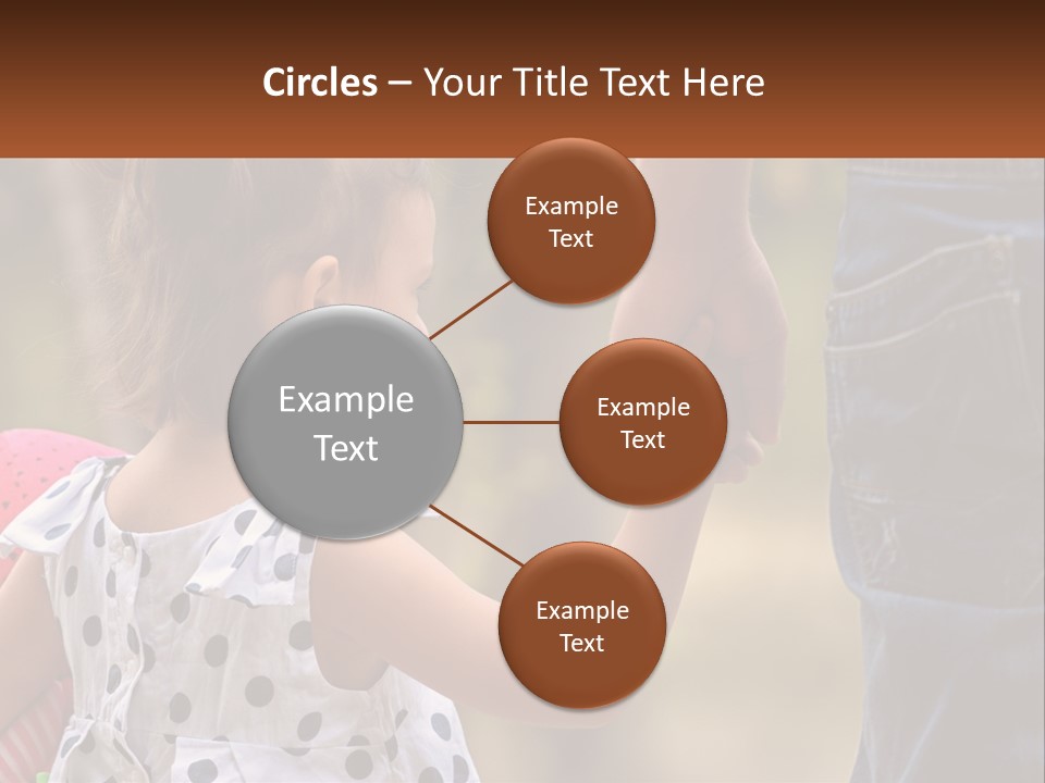 A Little Girl Holding The Hand Of A Man PowerPoint Template