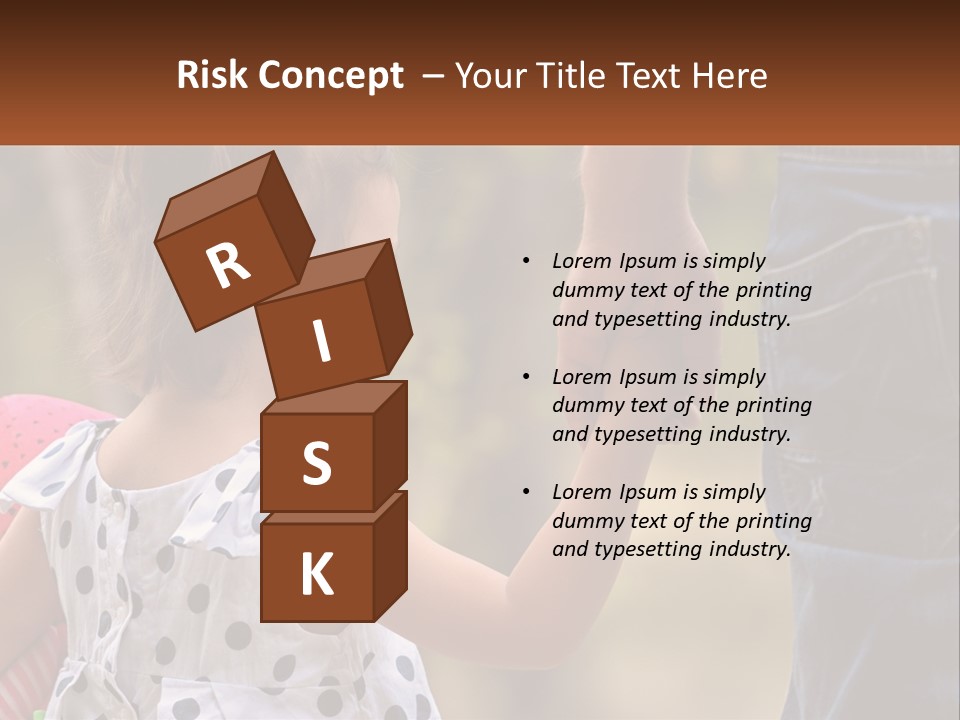 A Little Girl Holding The Hand Of A Man PowerPoint Template