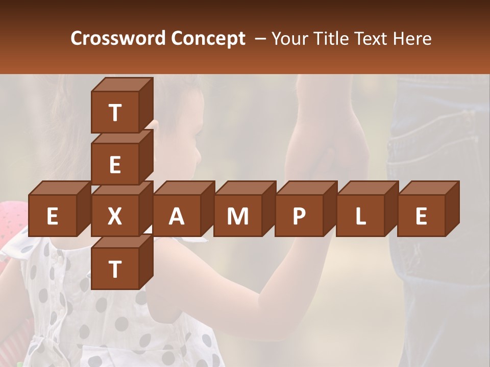 A Little Girl Holding The Hand Of A Man PowerPoint Template