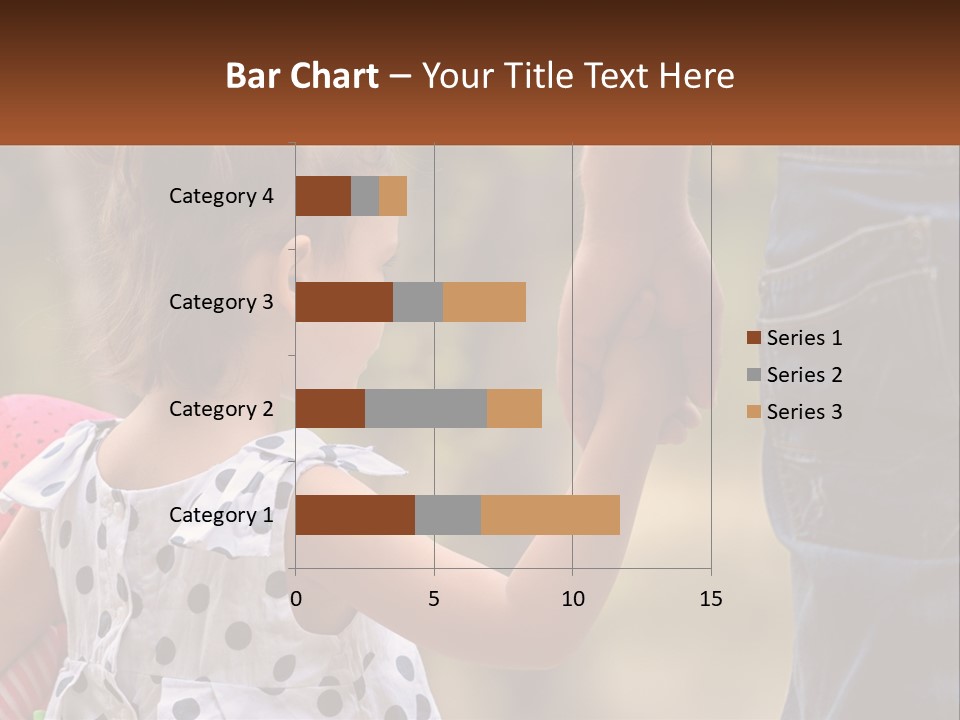 A Little Girl Holding The Hand Of A Man PowerPoint Template