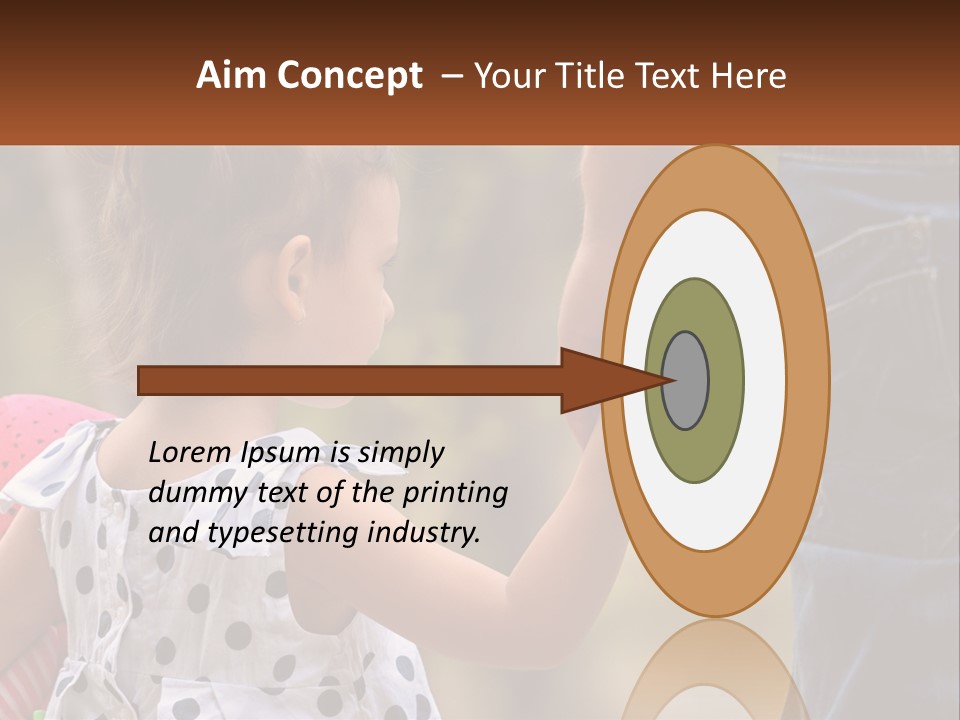 A Little Girl Holding The Hand Of A Man PowerPoint Template