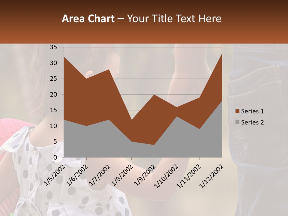 A Little Girl Holding The Hand Of A Man PowerPoint Template