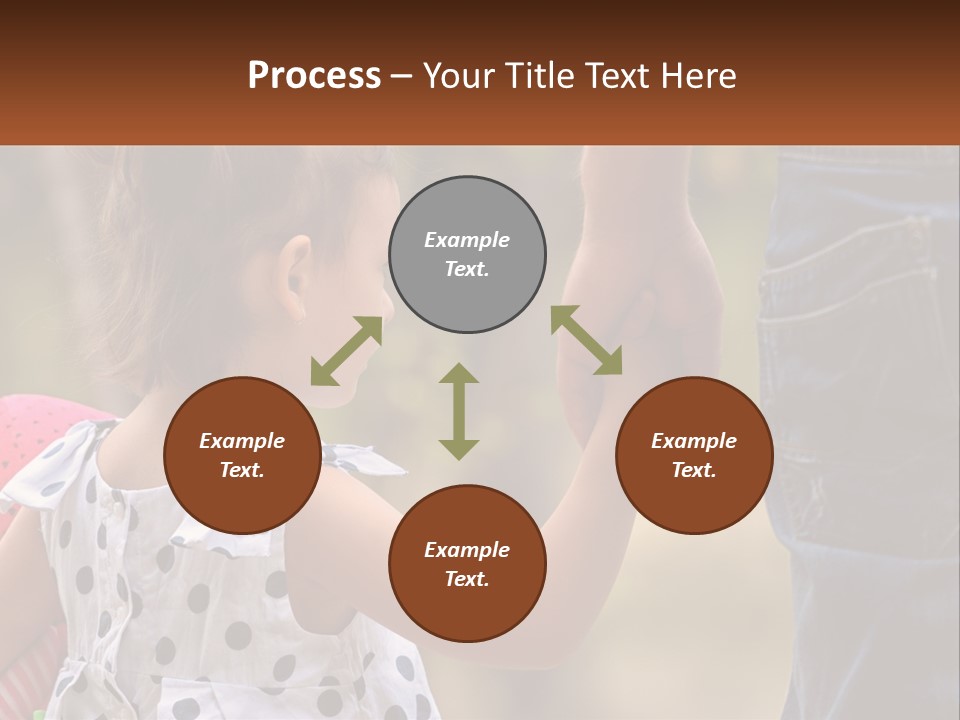 A Little Girl Holding The Hand Of A Man PowerPoint Template