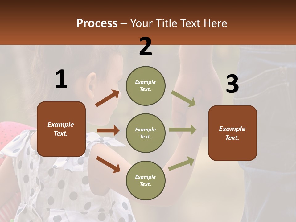 A Little Girl Holding The Hand Of A Man PowerPoint Template