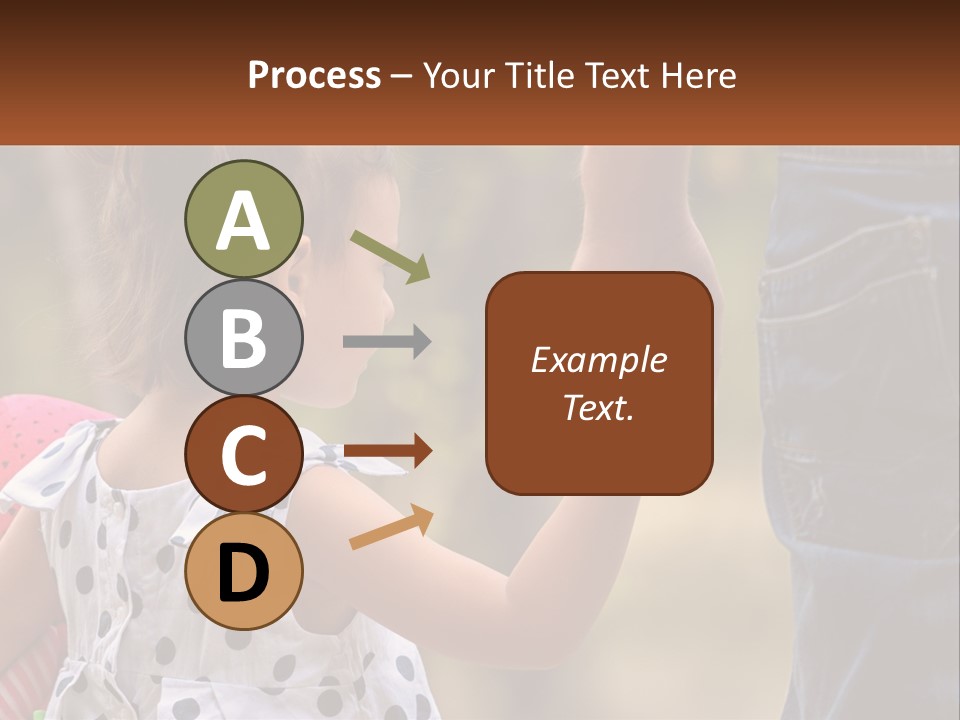 A Little Girl Holding The Hand Of A Man PowerPoint Template