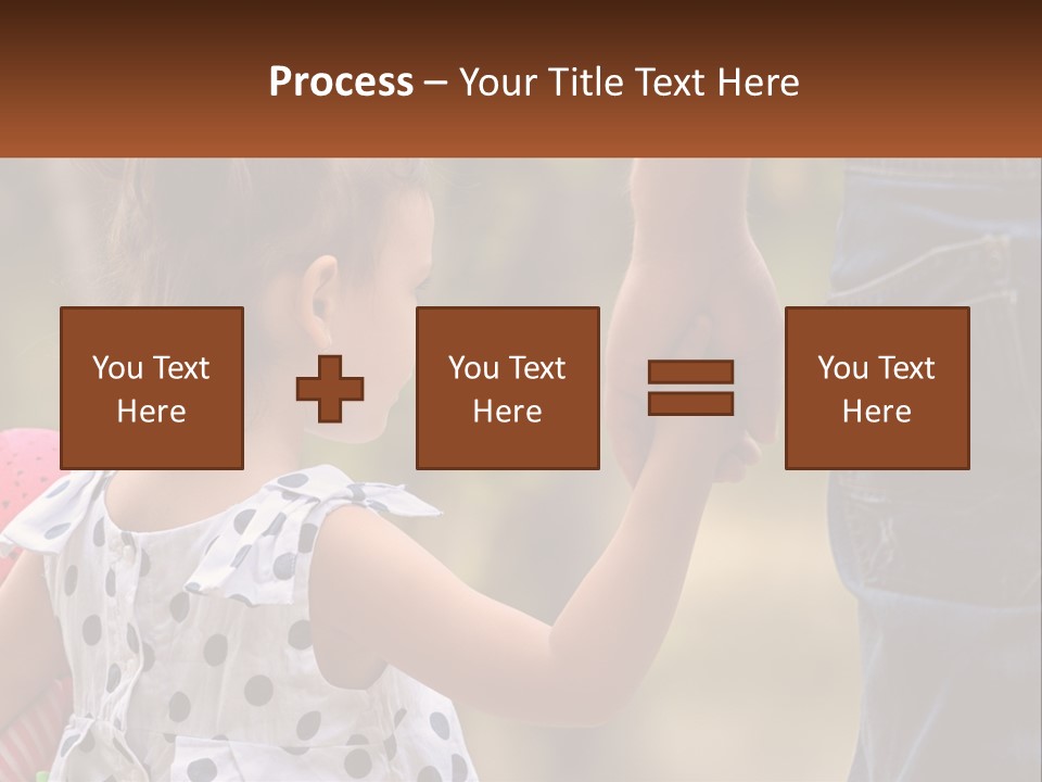 A Little Girl Holding The Hand Of A Man PowerPoint Template