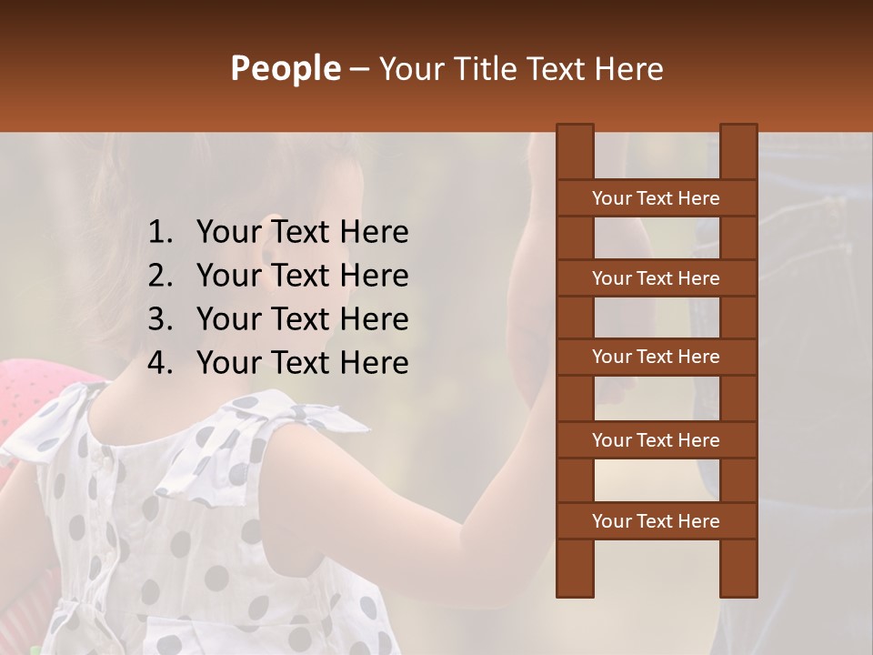 A Little Girl Holding The Hand Of A Man PowerPoint Template