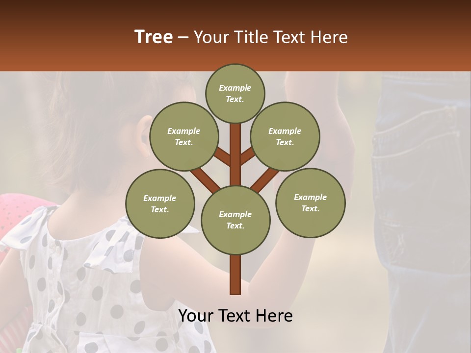 A Little Girl Holding The Hand Of A Man PowerPoint Template