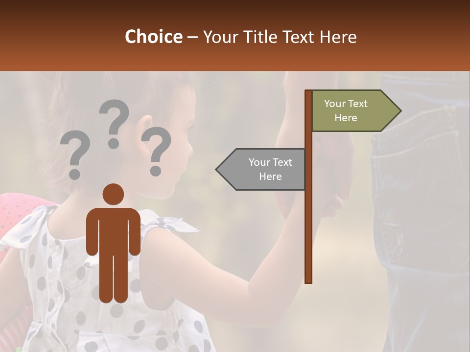 A Little Girl Holding The Hand Of A Man PowerPoint Template