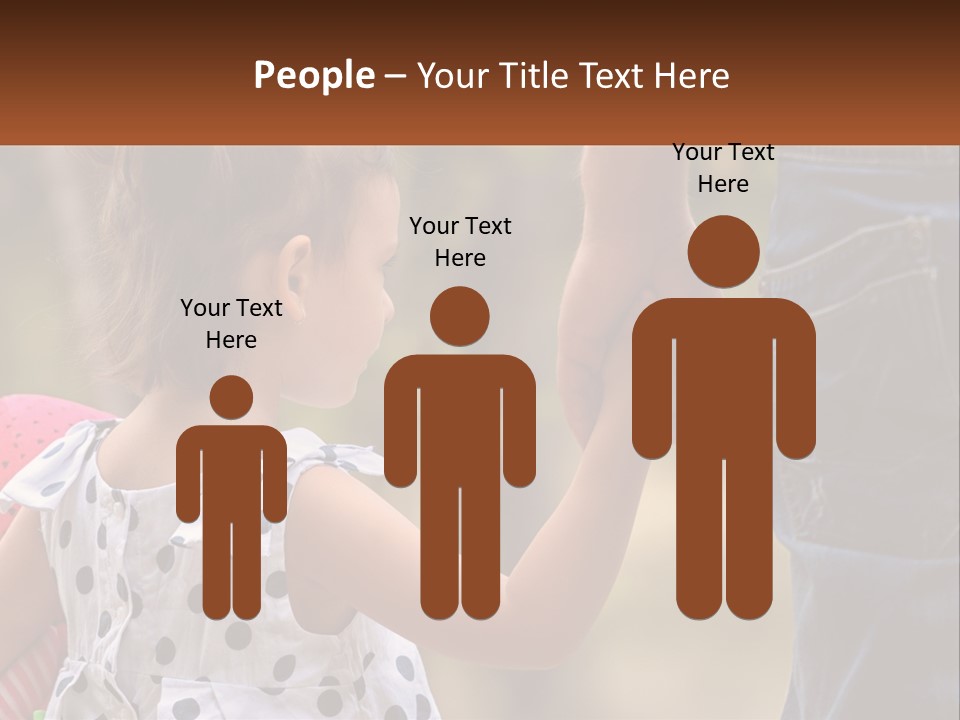 A Little Girl Holding The Hand Of A Man PowerPoint Template