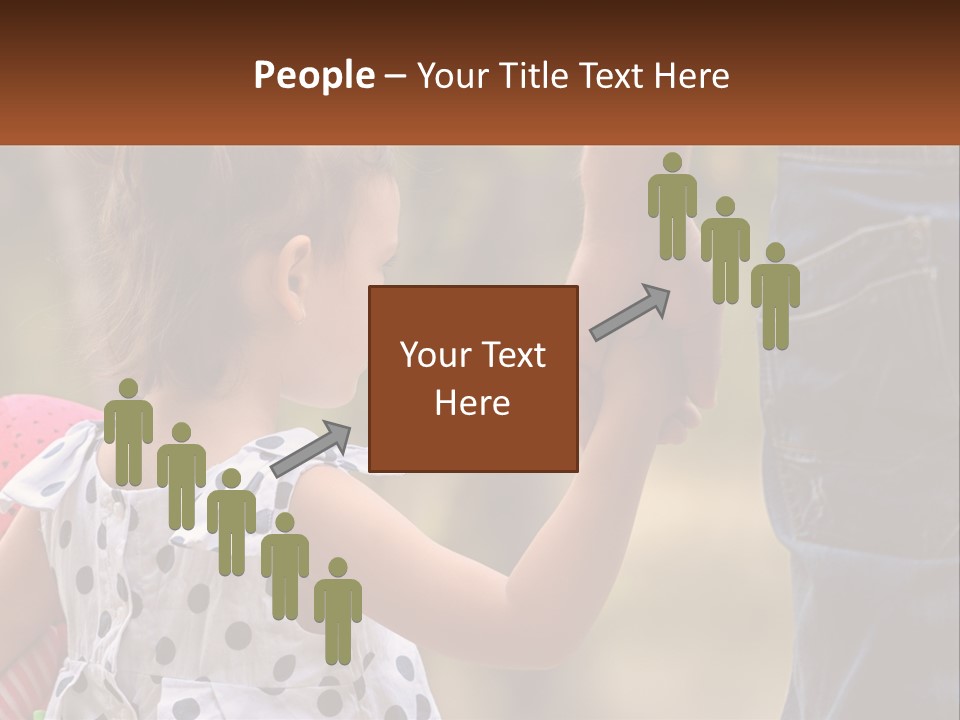 A Little Girl Holding The Hand Of A Man PowerPoint Template