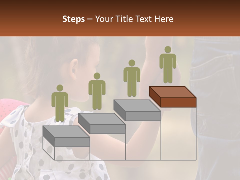 A Little Girl Holding The Hand Of A Man PowerPoint Template