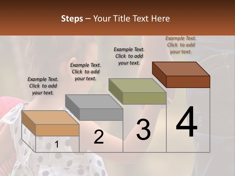 A Little Girl Holding The Hand Of A Man PowerPoint Template