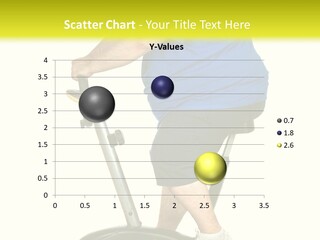 A Man On A Stationary Exercise Bike With A Yellow Background PowerPoint Template