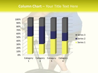A Man On A Stationary Exercise Bike With A Yellow Background PowerPoint Template