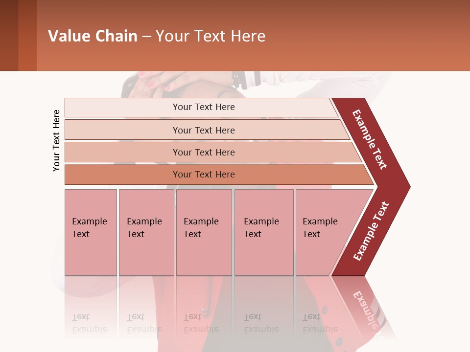 A Woman In A Red Jacket Is Smiling PowerPoint Template
