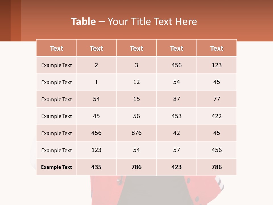 A Woman In A Red Jacket Is Smiling PowerPoint Template