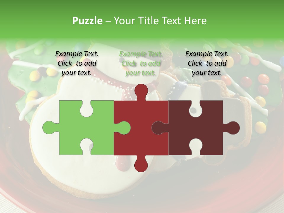 A Red Plate Topped With Cookies Covered In Frosting PowerPoint Template