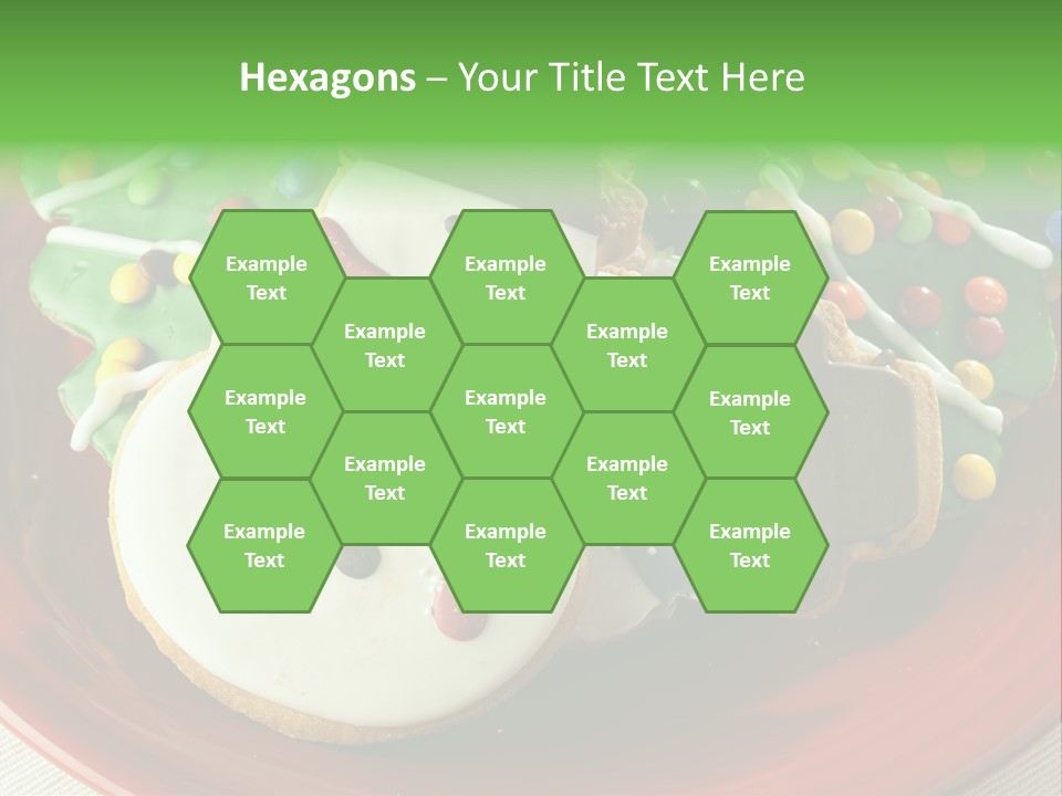 A Red Plate Topped With Cookies Covered In Frosting PowerPoint Template