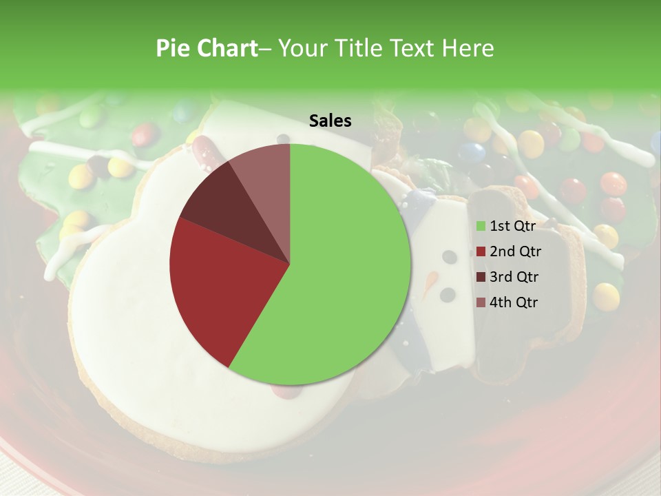 A Red Plate Topped With Cookies Covered In Frosting PowerPoint Template