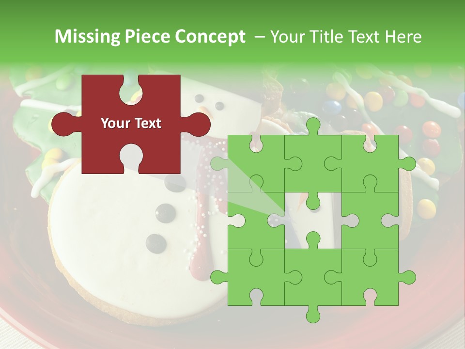 A Red Plate Topped With Cookies Covered In Frosting PowerPoint Template