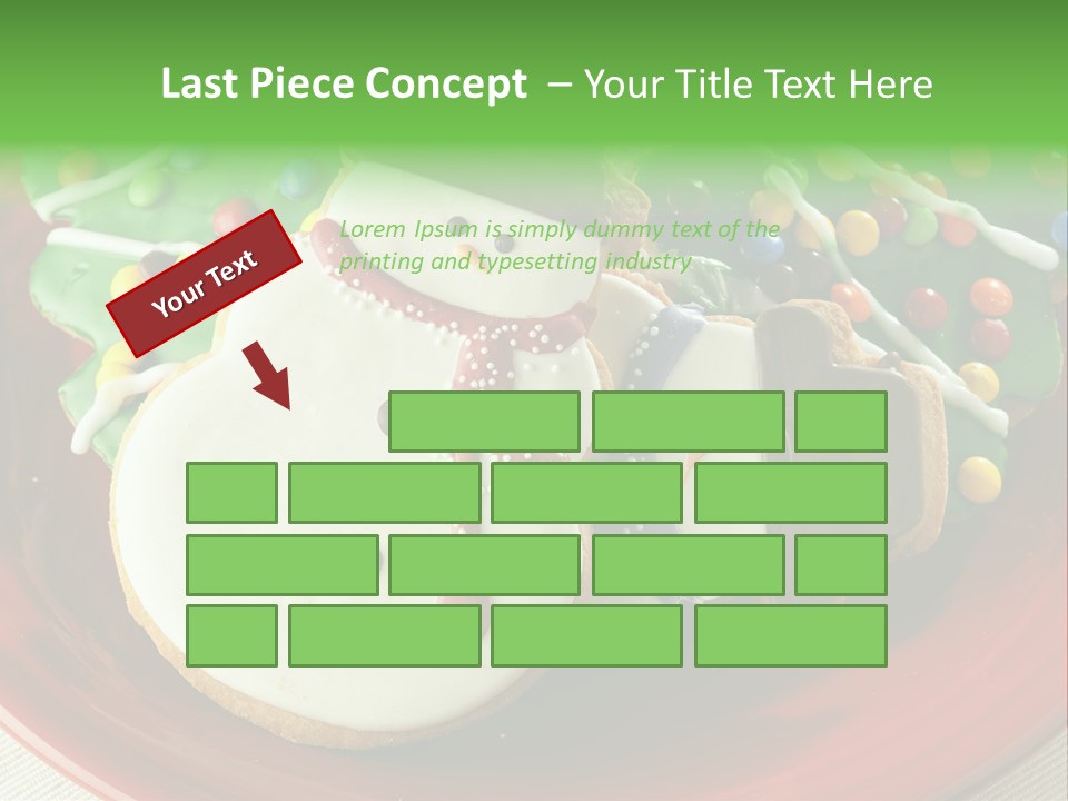A Red Plate Topped With Cookies Covered In Frosting PowerPoint Template
