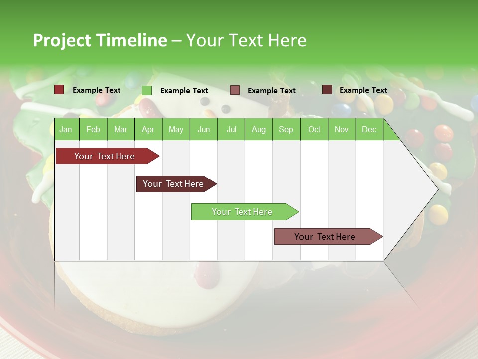 A Red Plate Topped With Cookies Covered In Frosting PowerPoint Template