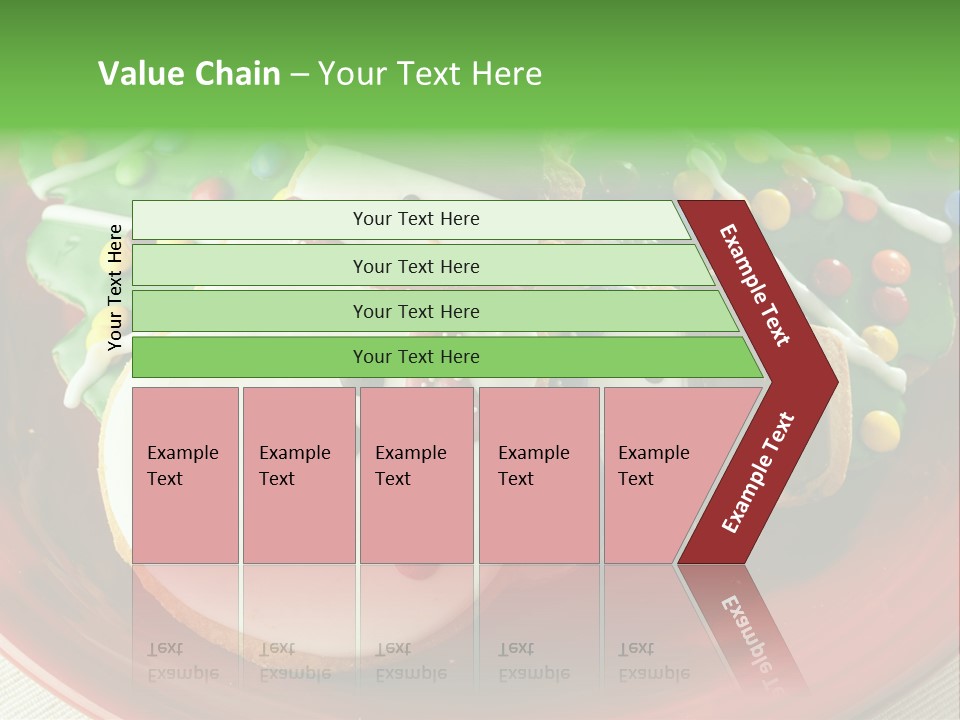 A Red Plate Topped With Cookies Covered In Frosting PowerPoint Template