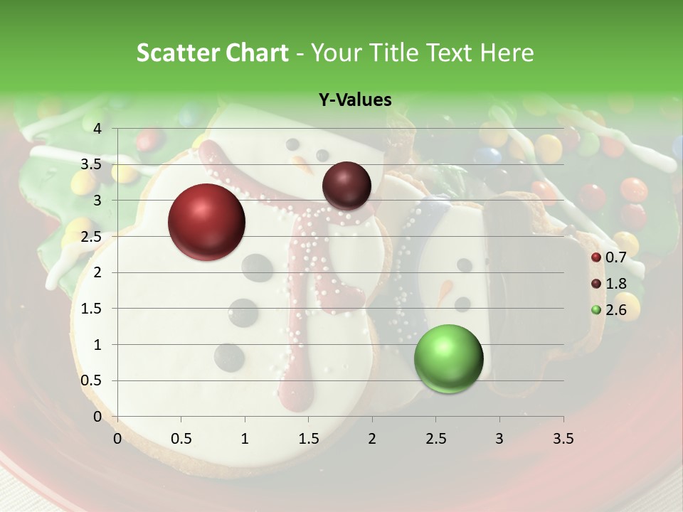 A Red Plate Topped With Cookies Covered In Frosting PowerPoint Template