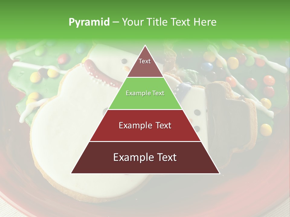 A Red Plate Topped With Cookies Covered In Frosting PowerPoint Template